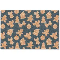 MuchoWow Deurmat 90x60 cm - Droogloopmat Illustratie - Koekjes - Blauw - Mat voor binnen - Schoonloopmat - Deurmatten met print - Inloopmat
