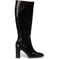 Wonders Wondersvoor vrouwen. M-5150 Treze laarzen zwart (41), Leer, 5 tot 8 cm, Ritssluiting, Casual