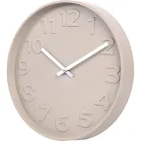 Sensahome Wandklok Zurich - Scandinavisch Stijl Ronde Klok met Cijfers - Moderne Nordic Design - Ø30cm - Beige