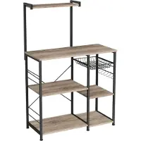 Vasagle Keukenkast - Keukenkastje - Keukenkast Voor Magnetron - Keuken Kast - Keuken - Kast - Opbergkasten - Opbergrek - Rek - Rek Met Haken - Organizer Keuken - Organizer - Organizer Woonkamer - Woonkamer