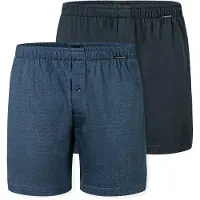 Schiesser Boxershorts 'Basic' donkerblauw / zwart