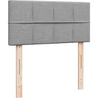 vidaXL Boxspring met matras stof lichtgrijs 140x200 cm
