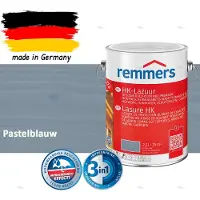 Remmers HK-Lazuur 3in1 Pastelblauw 2,5L – Premium Houtbeschermingsbeits voor Buiten – Oplosmiddelhoudend – UV- & Vochtwerend – Impregneer, Grondlaag & Beits in Eén