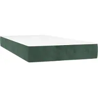 vidaXL Pocketveringmatras medium 80x210x20 cm fluweel donkergroen