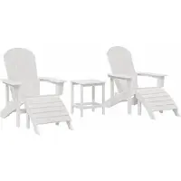 vidaXL Tuinstoel, 3 stuks, wit, polyethyleen