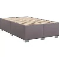 vidaXL Bedframe zonder matras 120x190 cm kunstleer grijs