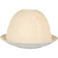 Clayre & Eef Waxinelichthouder Ø 12x8 cm Wit Porselein
