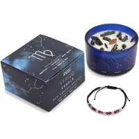 Ancient Wisdom Zodiac kristallen kaars met edelsteen armband - maagd - sterrenbeeldkaars - virgo