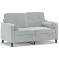 vidaXL Driezitsbank met sierkussens 180 cm fluweel roze