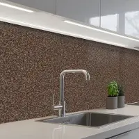 KitchenYeah Keuken achterwand 300x80 cm - Spatscherm zelfklevend Ruw - Roest print - Donkerbruin - Muurbeschermer - Spatwand fornuis