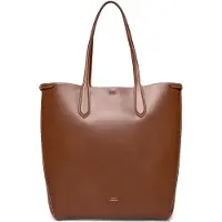 Ralph Lauren Dames Bruine leren langwerpige Bellport tote tas (OSFA), Casual, Leer 428962757001