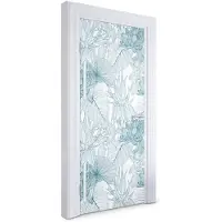 Wallfluent Deursticker - Bloemenpatroon Deurposter - 95 x 205 cm - Turkoois Deur Sticker - Moderne Deur Sticker - Bloemen en planten Deurfolie - Deursticker voor de Keuken - Deurbehang