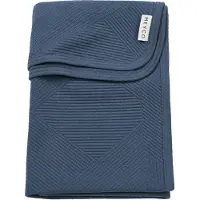 Meyco Baby Jacquard Wiegdeken - Indigo - 75x100cm - 0.5 TOG