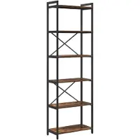 vidaXL Boekenplank 60 x 30 x 189,5 cm Bewerkt hout Rook Eiken
