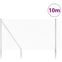 vidaXL gaashek met grondpennen 10 x 1,6 m Gegalvaniseerd staal Mesh