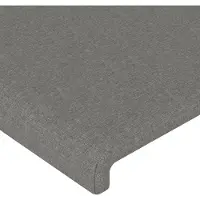 vidaXL Hoofdbord LED 180x5x78/88 cm stof donkergrijs