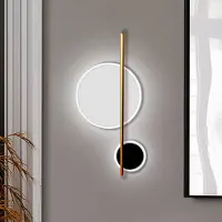Schuller Valencia LED-wandlamp Duo, messing / goud, Woon-/ Eetkamer, Aluminium, Modern, LED wandlamp