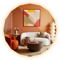 Tulup LED Spiegel - LED Spiegel Vrije Vorm Hoekig - 60 cm x 60 cm - Toiletspiegel Geometrisch LED - Moderne Wielhoekige LED Spiegel - LED-spiegel voor Badkamer - Warm Wit 3000K