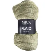 Mica Decorations Mica Joanne Fleece Plaid 180x130 cm – Zacht Woondeken – Lichtgroen