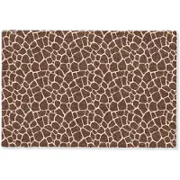 MuchoWow Deurmat 90x60 cm - Droogloopmat Patroon - Giraf - Bruin - Mat voor binnen - Schoonloopmat - Deurmatten met print - Inloopmat