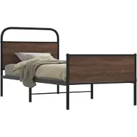 vidaXL Bedframe zonder matras bewerkt hout bruin eikenkleur 120x200 cm