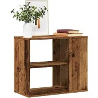 vidaXL Bijzetkast 60x30x50 cm bewerkt hout oud houtkleurig