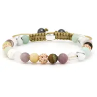 Karma - armband - Bracelet - Spiral Phoebe - XS roségoud - crystal beads - 6 MM