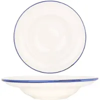 Bonna Pastabord linea blue porselein 27 cm (400cc) set van 2