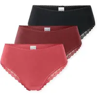 Schiesser Slip 'Modern Multipacks' koraal / kersrood / zwart