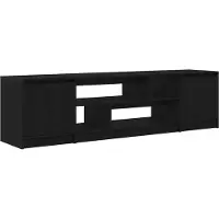 vidaXL Tv-meubel 188,5x41x50 cm spaanplaat zwart eikenkleurig