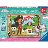 Ravensburger Puzzels 2 x 24 stukken: Het piratenfeest, Gabby's Poppenhuis