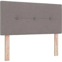 vidaXL LED boxspringbed met hoofdeinde, taupe, 120 x 200 cm, gestoffeerd
