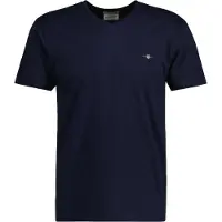 Gant Shield Slim Fit T-Shirt V-hals Avondblauw, Effen
