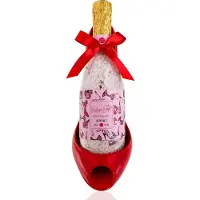Accentra Geschenkset BOUTIQUE STYLE in Keramikschuh (9x18x18 cm ) "Weinflaschenhalterung", inkl. 550g Badesal