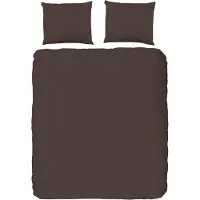 Hip Dekbedovertrek Katoen Satijn Uni - brown 140x200/220cm
