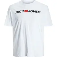 Jack & Jones Plus Size Logo T-shirts EU4XL US2XL Wit