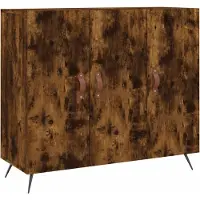 vidaXL Dressoir 90x34x80 cm bewerkt hout gerookt eikenkleurig