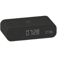 Kreafunk - Wekker & weklamp - Bluetooth-luidspreker & draadloos opladen - 1 stuk - Zwart