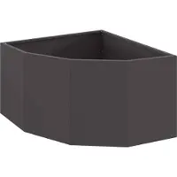 vidaXL Hoek Plantenbak Zwart 60 x 60 x 35 cm Staal