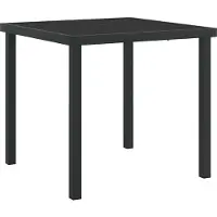vidaXL Tuin Tafel Zwart 80 x 80 x 73 cm Metaal