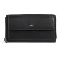 Braun Büffel Golf 3.0 Portemonnee RFID-bescherming Leer 19 cm zwart