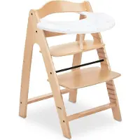 Hauck kinderstoel set Arketa N Play - houten kinderstoel met speelblad - FSC-gecertificeerd beukenhout - Beech