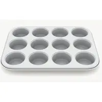 ZOHA Keramische Muffinvorm 12 Cups – PFAS-vrij – Natuurlijk Antiaanbak – Aluminium 35×26,5 cm – Voor Luchtige Muffins Zonder Aanbakken