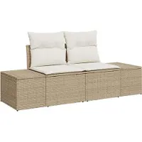 vidaXL Bankstel 7 st poly rattan