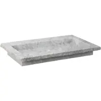 Forzalaqua Wastafel nova gekapt & gepolijst 80.5x51.5x9.5 cm carrara 2 kraangaten