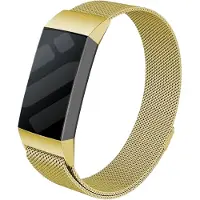 Strap-it Luxe Milanese band - geschikt voor Fitbit Charge 3 / Fitbit Charge 4 - goud - Maat: Maat S