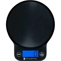 Kitchenbrothers Keukenweegschaal - Weegschaal Keuken Digitaal - 1 g tot 6 kg - Tarra Functie - Inclusief Batterijen - Zwart
