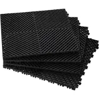 Vevor 24 x in elkaar grijpende drainagemat douchemat 415 x 415 mm modulaire in elkaar grijpende vloermatten 17,6 mm dikke drainagematten