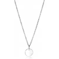 Zinzi 12mm zilveren hanger glad rond plaatje voor gravure ZIH2345-12 (zonder collier)