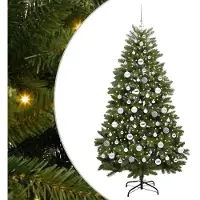 vidaXL Kunstkerstboom met 300 LED Groen 180 cm PVC en Metalen